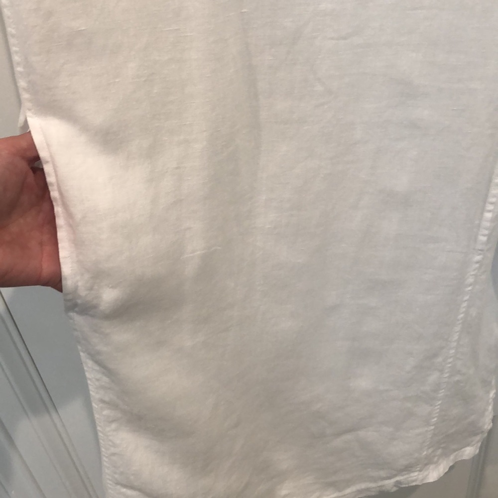 Eileen Fisher 100% Organic Linen White Dress Cover Up Small - Picture 5 of 16